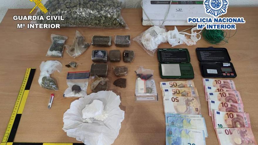 Efectos incautados en la operación antidroga en San Fulgencio.