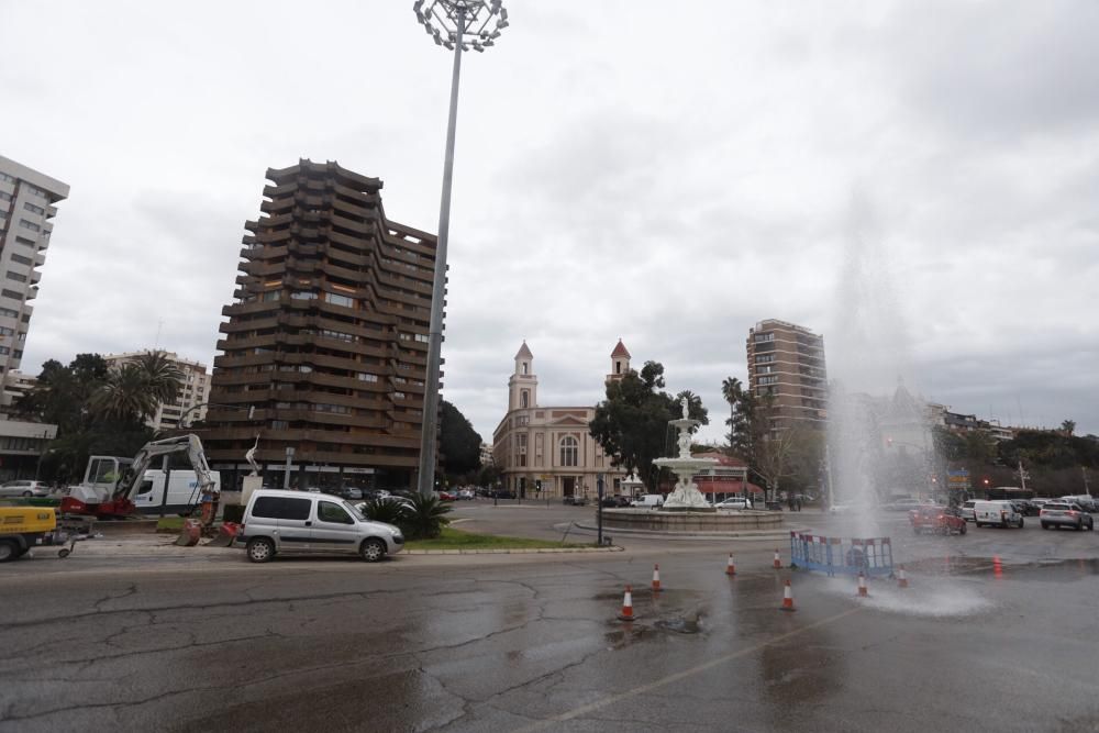 Un géiser en la Alameda