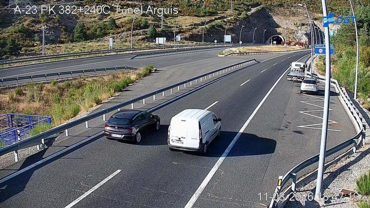 Acceso al túnel de Arguis, en el puerto de Monrepós.