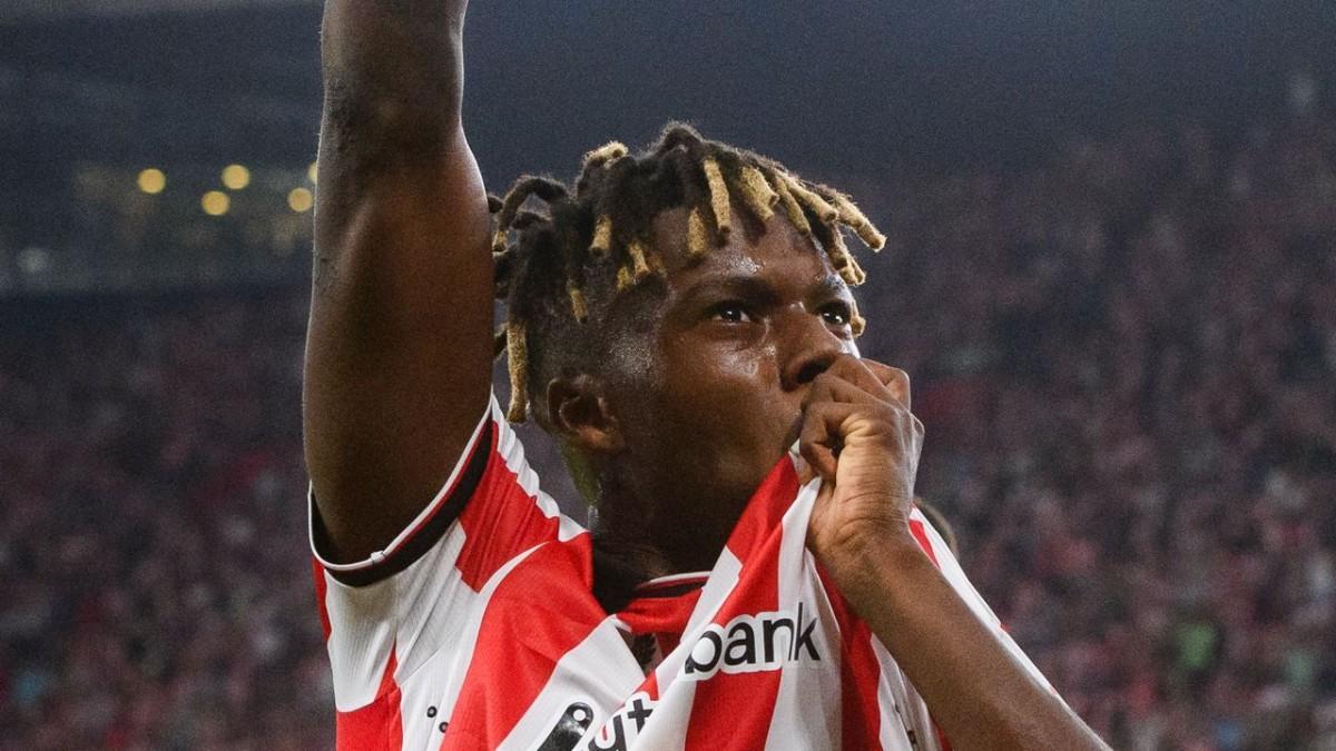 Nico Williams, en su partido contra el Sevilla