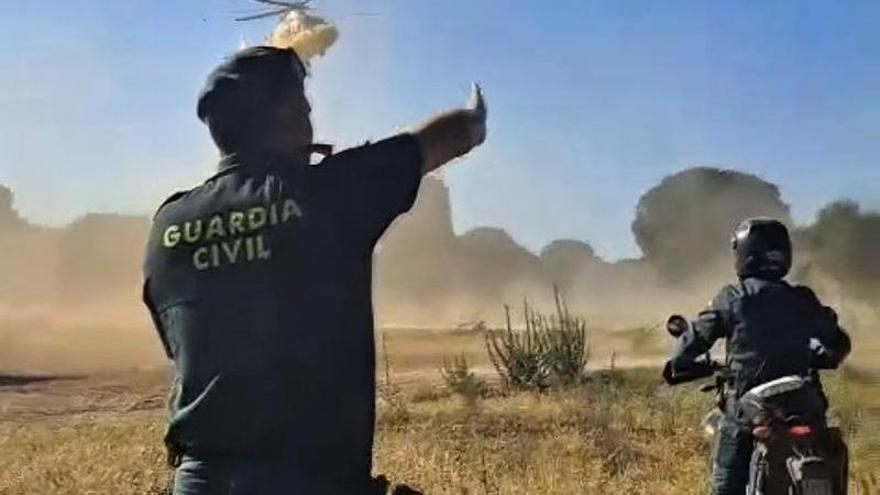 Vídeo | Rescate en helicóptero de una peregrina de regreso de El Rocío