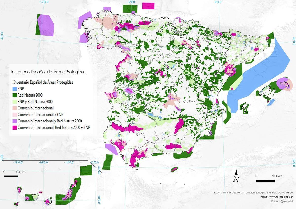 Mapa de Áreas Marinas Protegidas en España