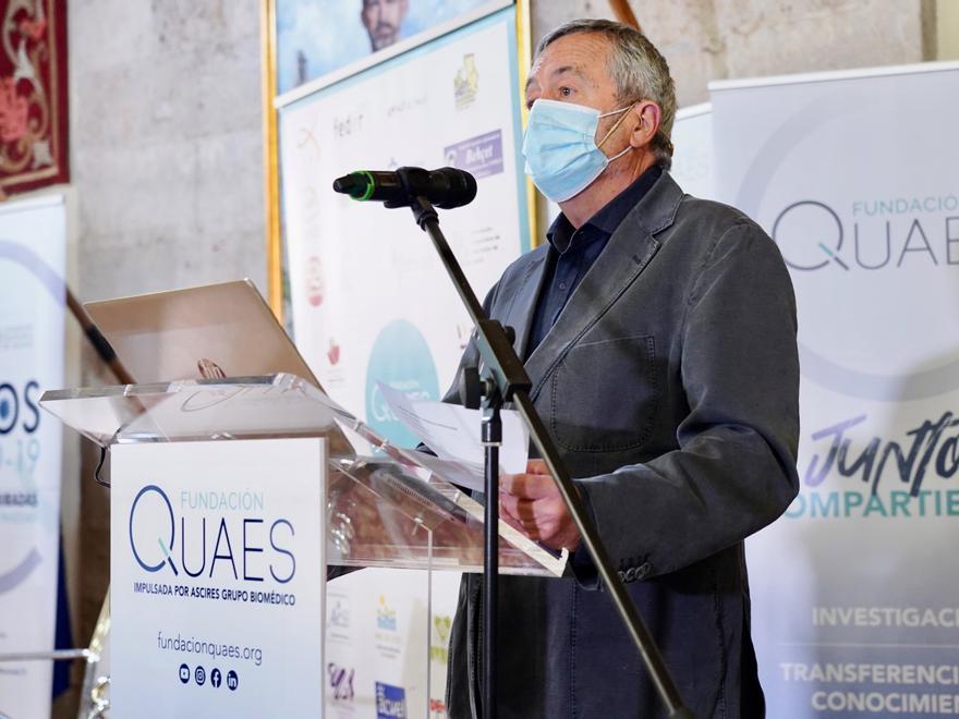 El presidente de Fundación QUAES, Javier Benítez, durante su intervención en la presentación.