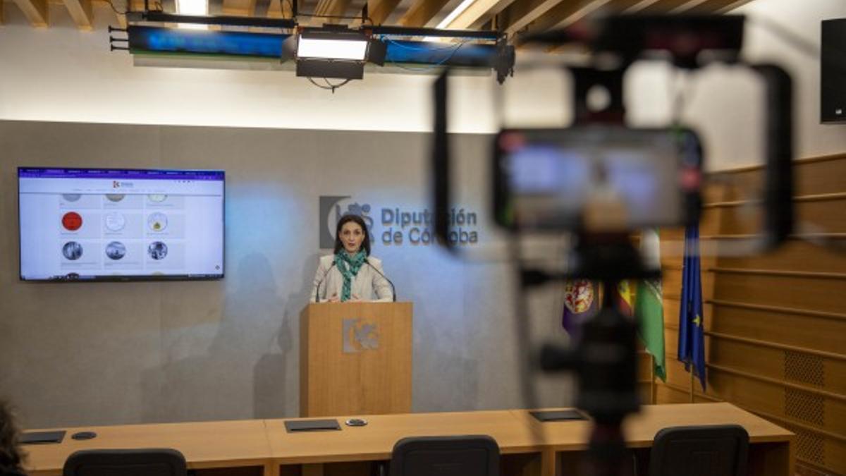 Marta Siles, durante la presentación del archivo.