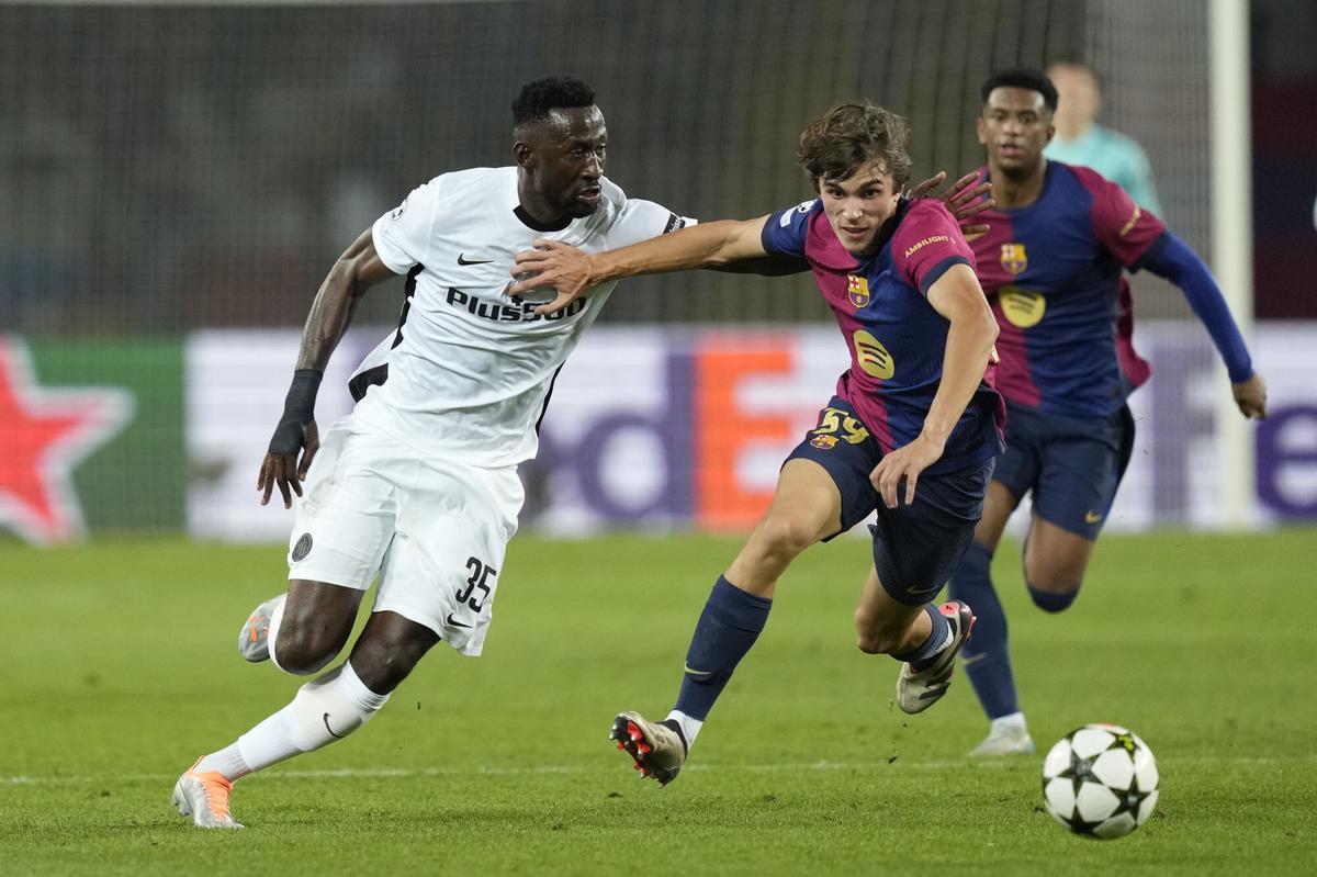 Andrés Cuenca debutó contra el Young Boys en Montjuïc