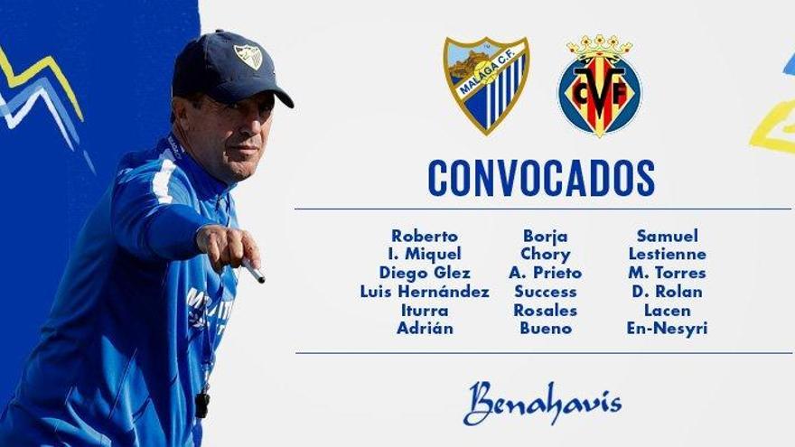 La convocatoria de José González ante el Villarreal