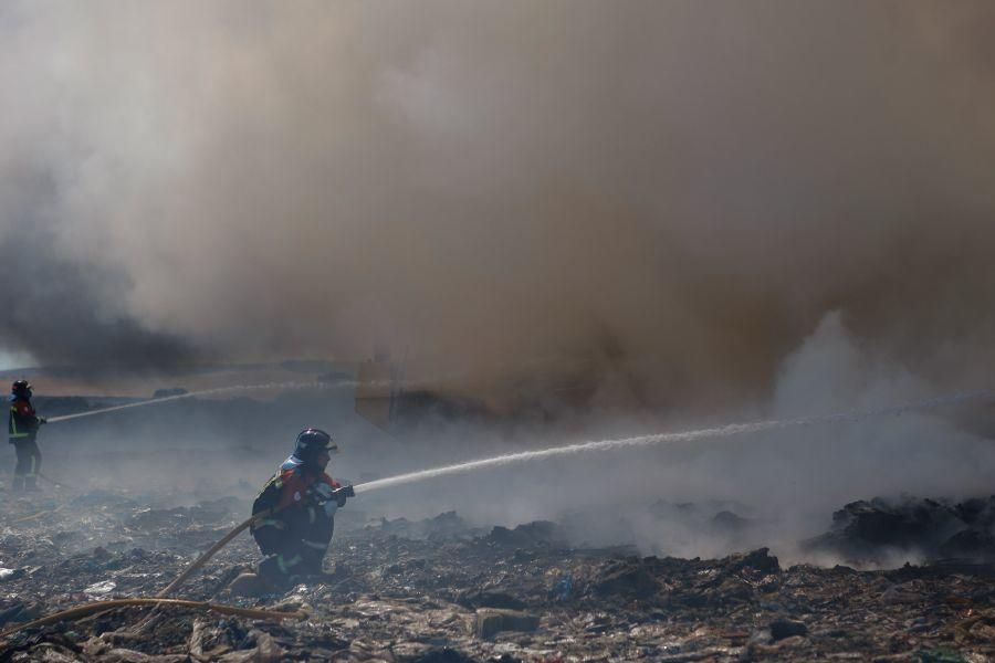 Incendio en el vertedero de Zamora