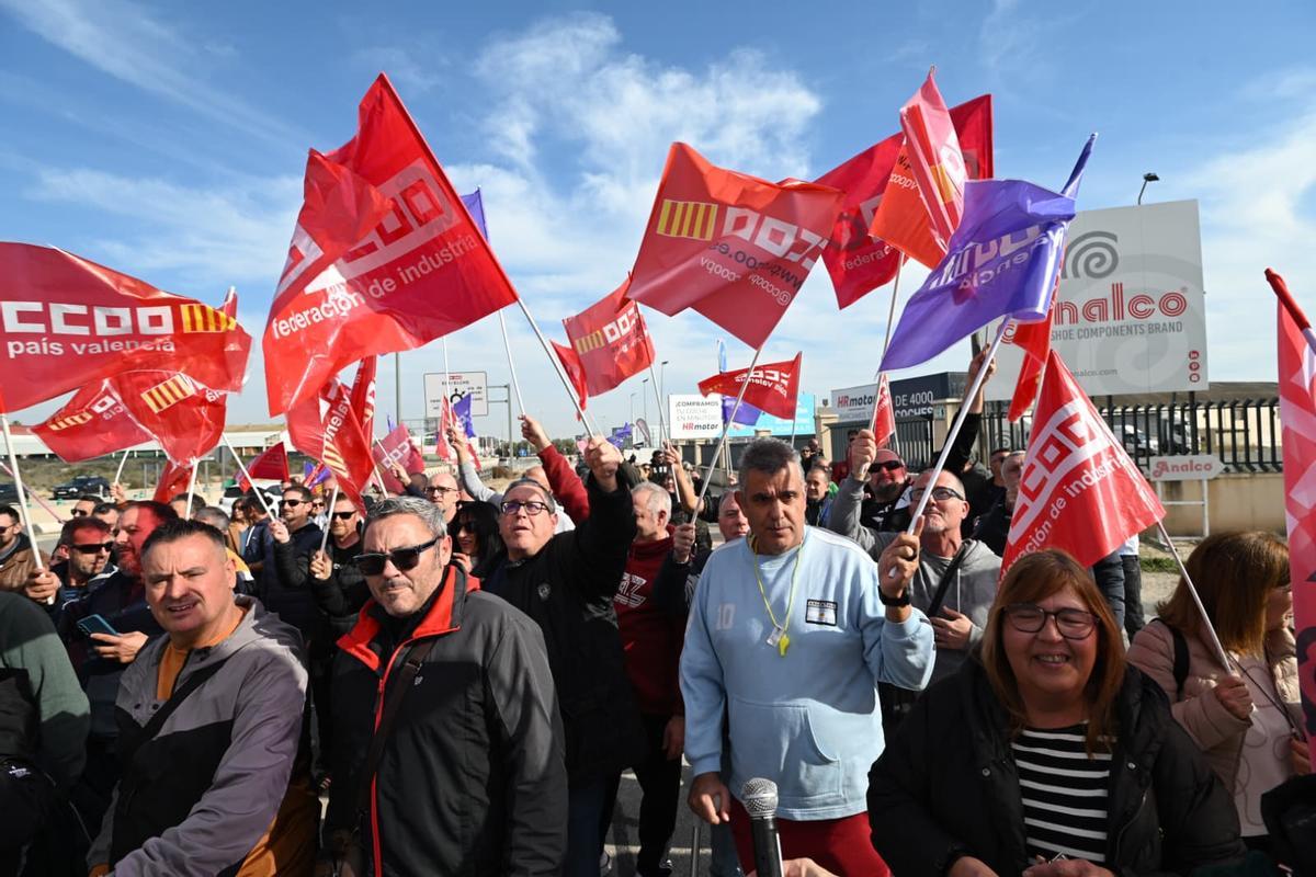 Protesta de los trabajadores de Analco en Elche