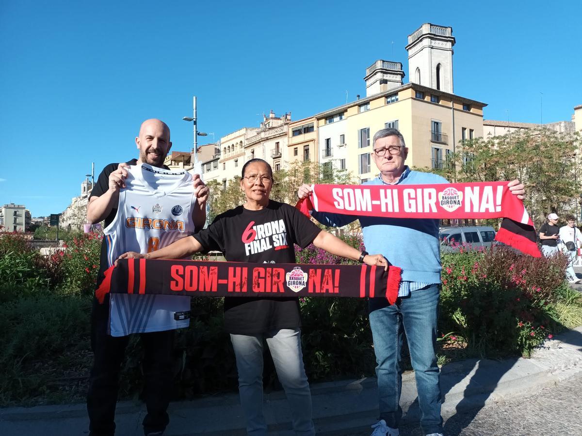 Ernest Alenyà, Edna Andal i Quim Paredes, tres seguidors de l'Spar Girona que viatgen a Saragossa