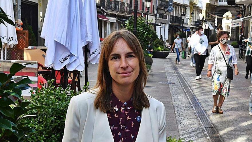 Ana Montalbán, ayer en la calle Riego de Agua.