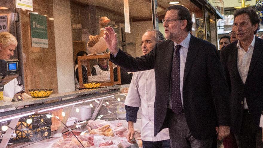 Rajoy im Mercat d&#039;Olivar.