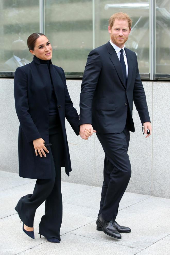 Meghan Markle y el príncipe Harry, de luto riguroso, en la zona cero de Nueva York