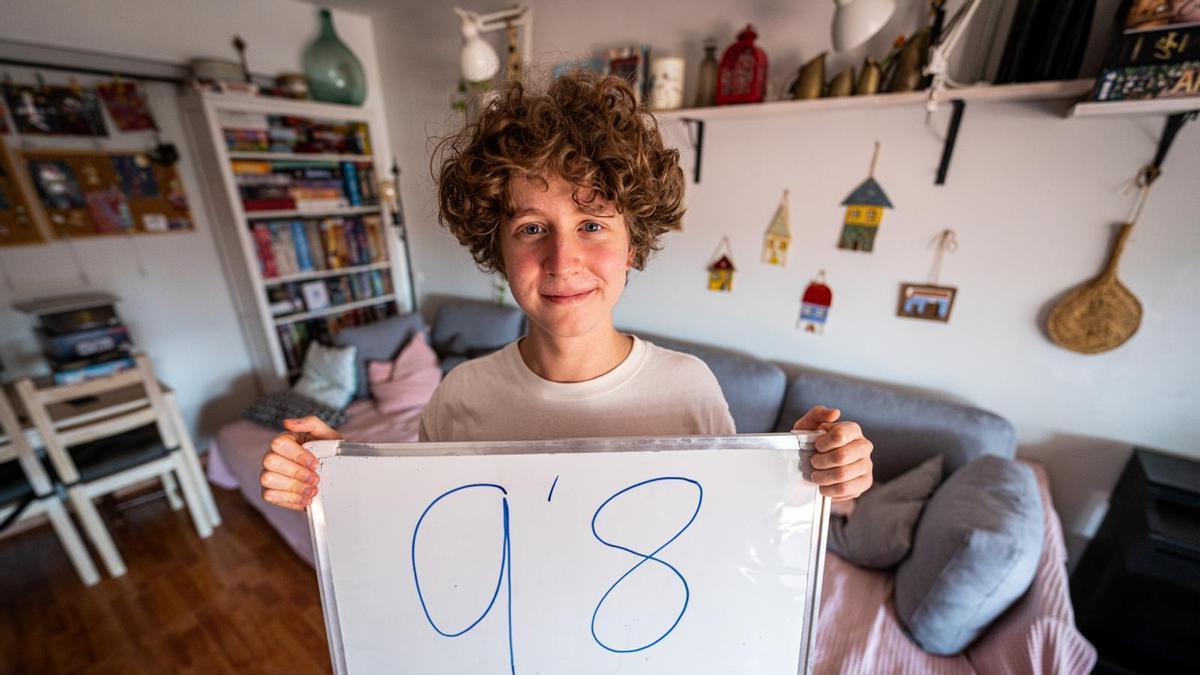 Tomás Torralbo, 9,8 en la selectividad catalana.