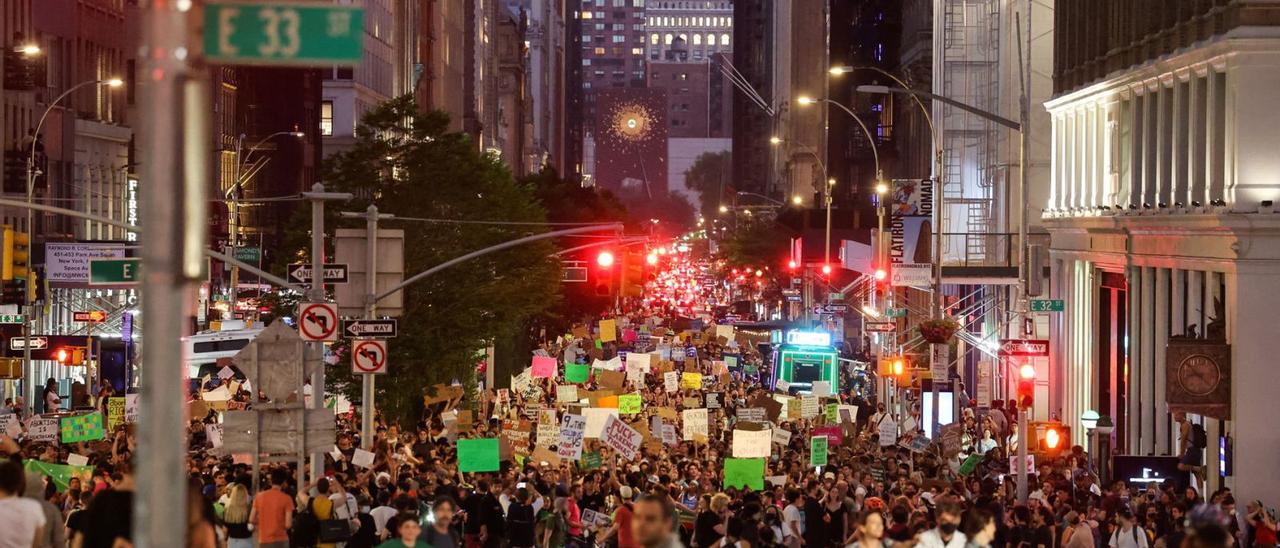 La protesta
pels carrers
 de Nova York.  reuters