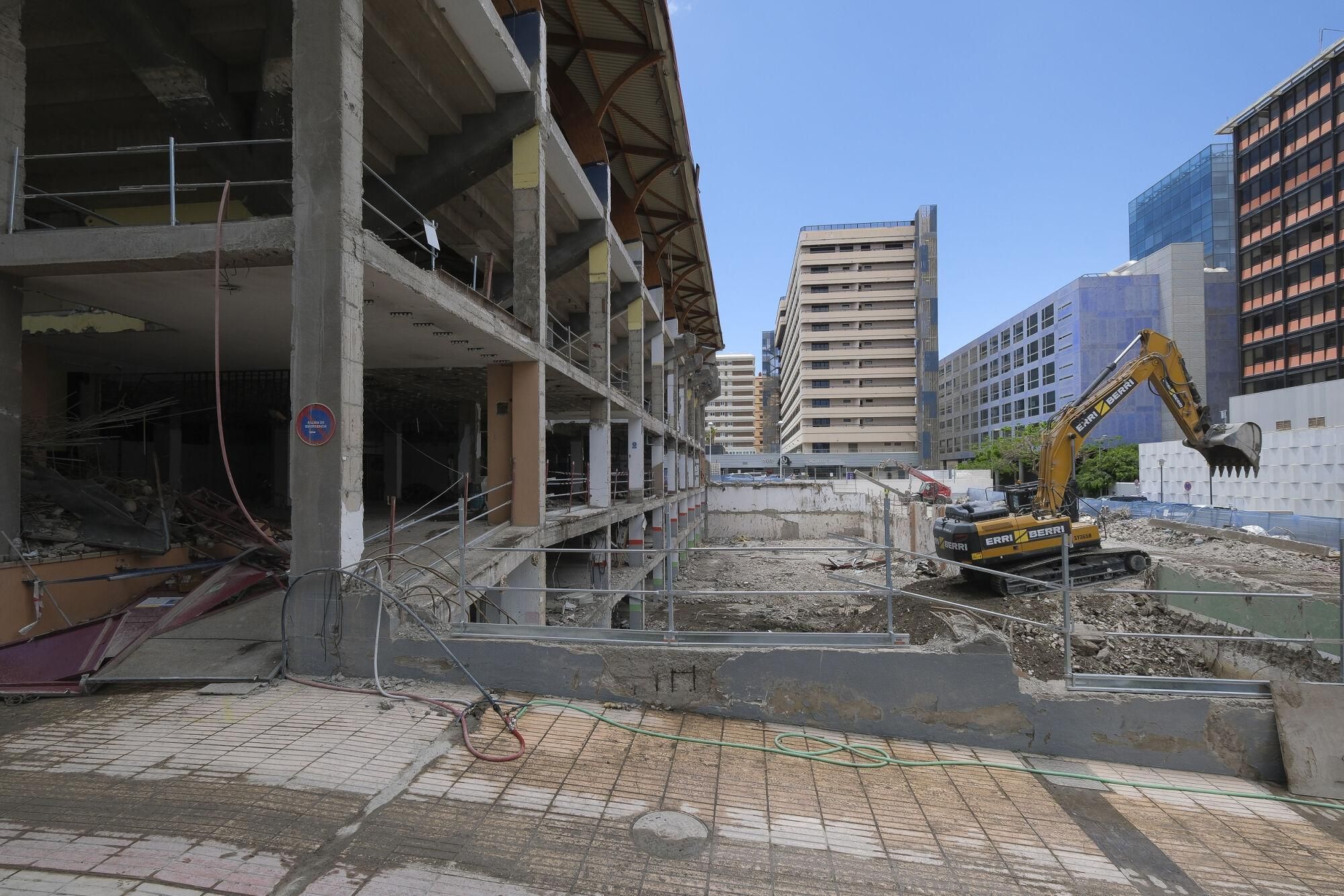 Estado de las obras de demolición del Centro Insular de Deportes