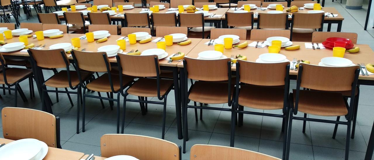 Comedor escolar en un colegio.