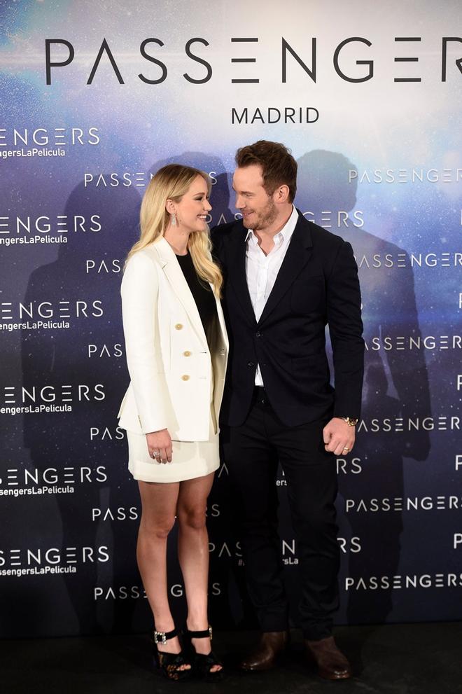 Jennifer Lawrence y Chris Pratt en Madrid