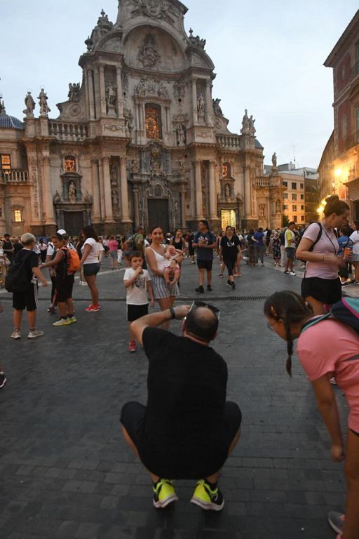 Romería de Murcia: ambiente previo y salida de la Fuensanta de la Catedral