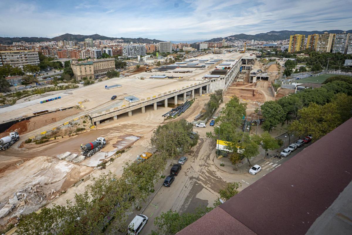 Así están las obras de la futura estación de la Sagrera