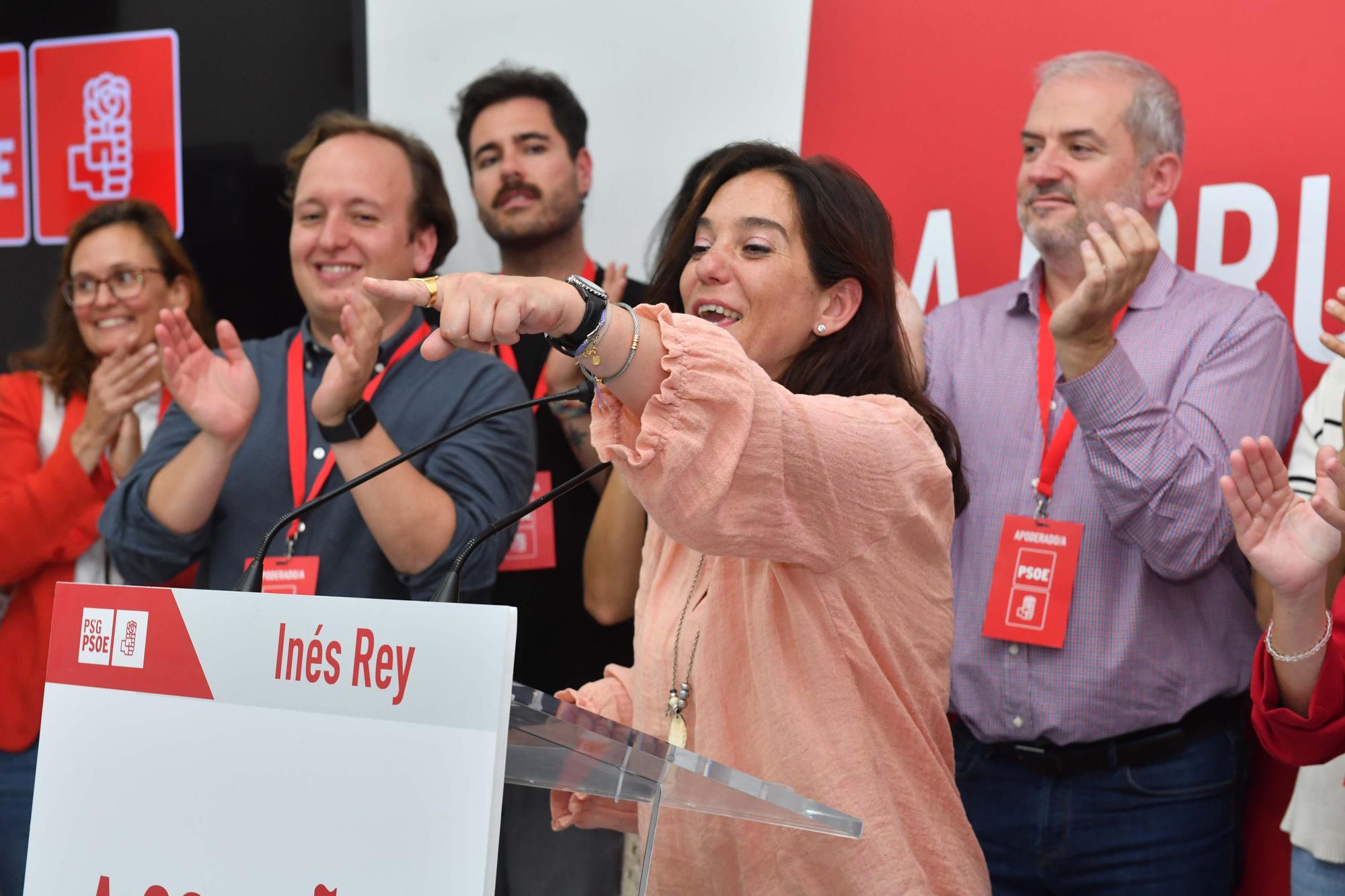 Celebración del PSOE de A Coruña tras las elecciones