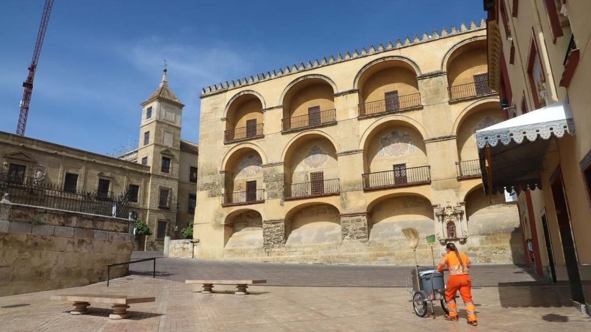 El entorno de la Mezquita-Catedral durante los días del confinamiento en marzo del 2020.