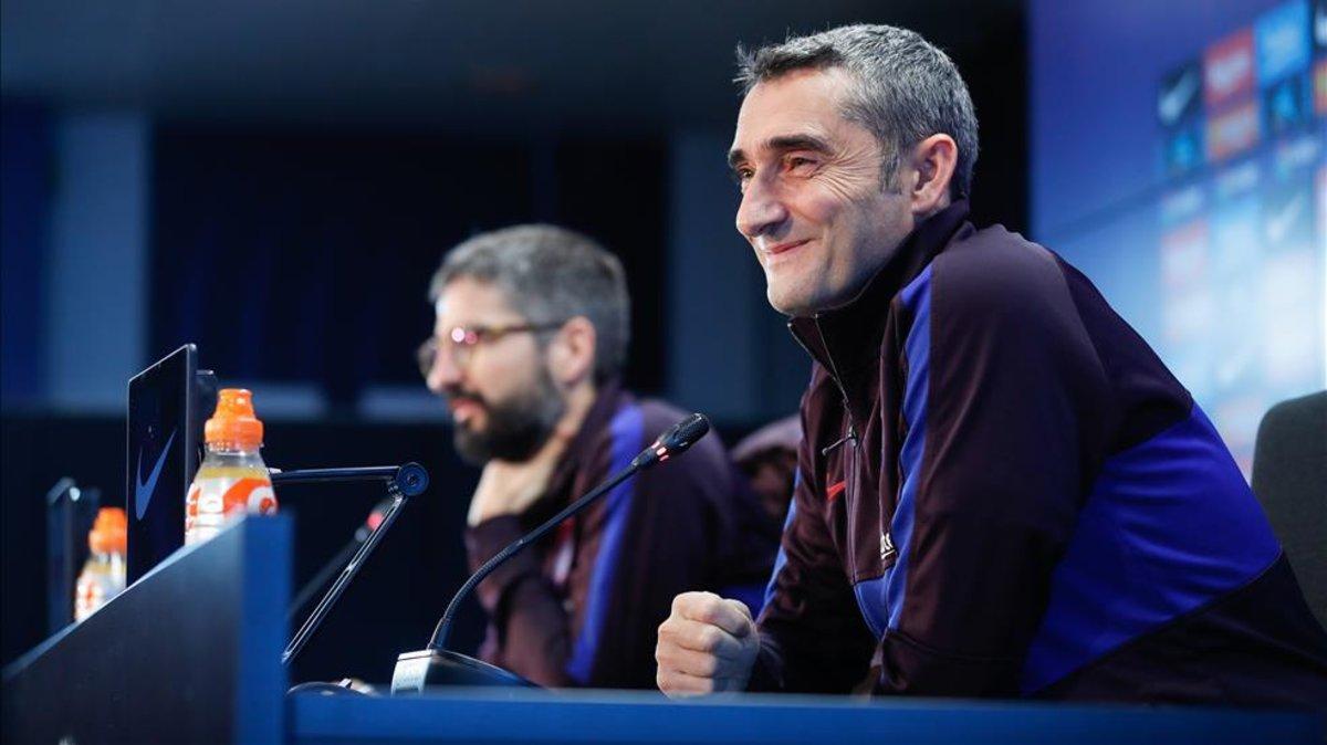 Valverde, en la rueda de prensa previa al choque de Anoeta