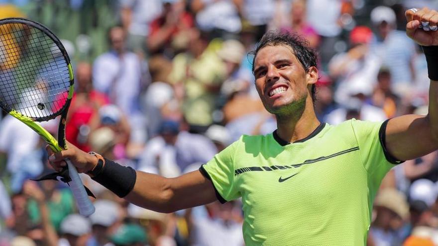 Rafa Nadal celebra la victòria.