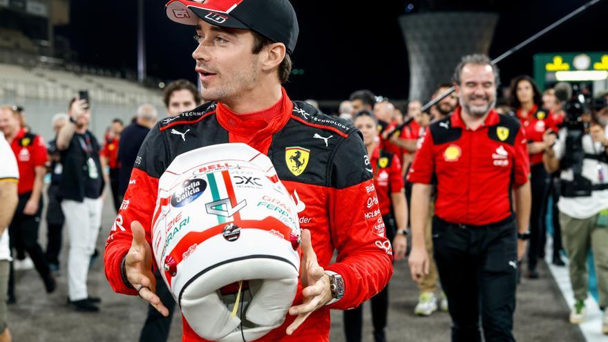 Leclerc y Sainz, cara y cruz el primer día en Abu Dhabi