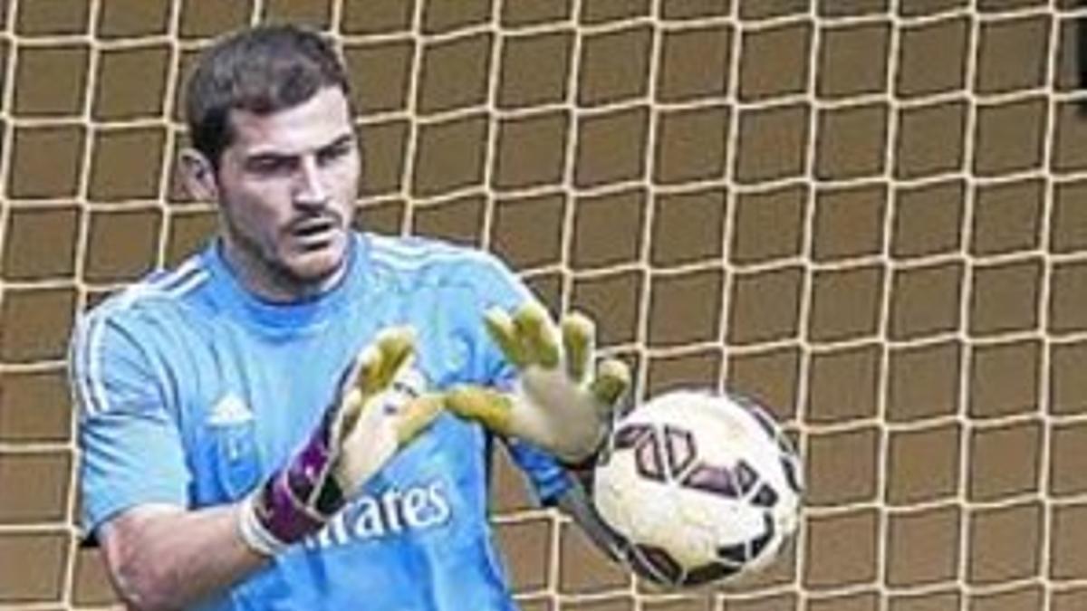 Casillas, en el partido contra el Villarreal.