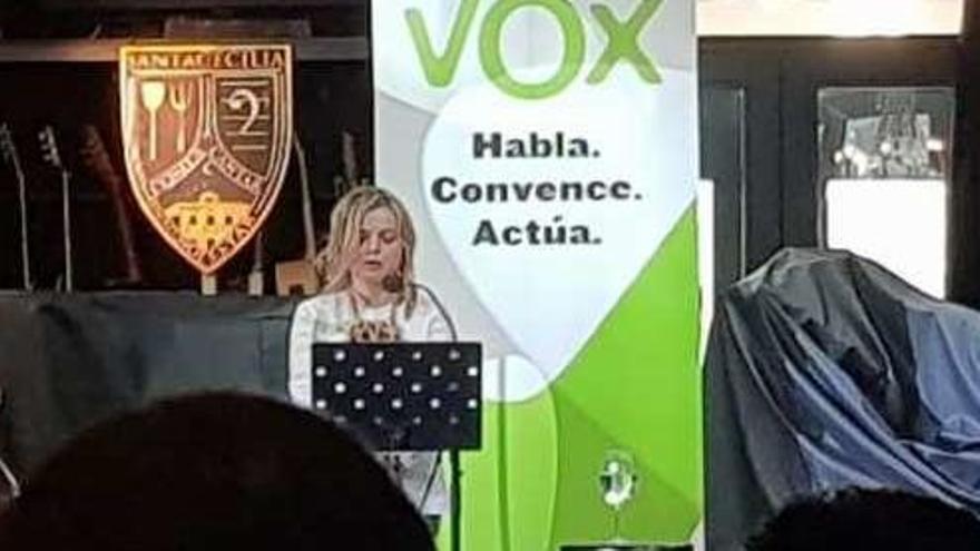 Arancha Martínez Riola, en la presentación de Vox Avilés.