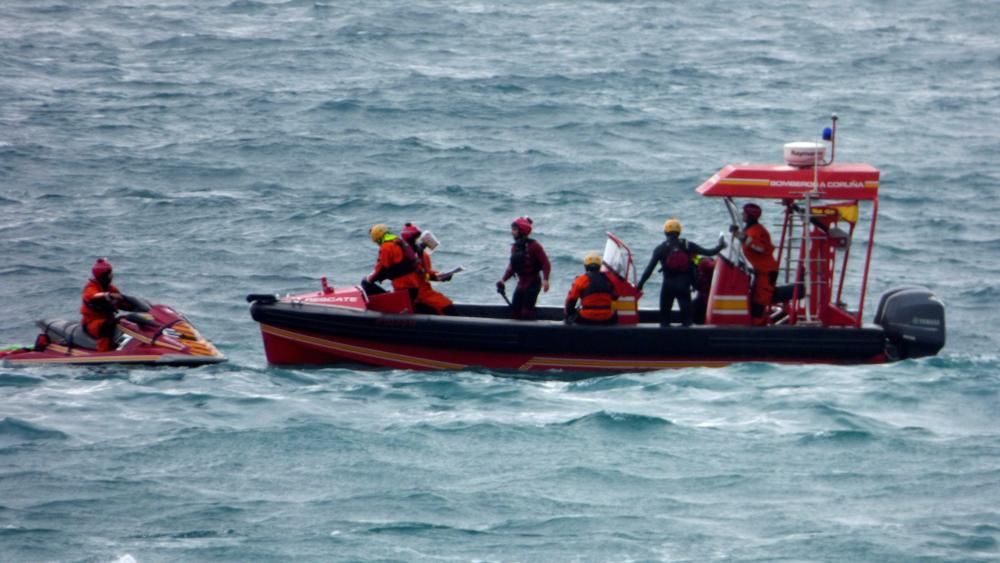 Operativo de rescate del cuerpo de Andrea en A Coruña