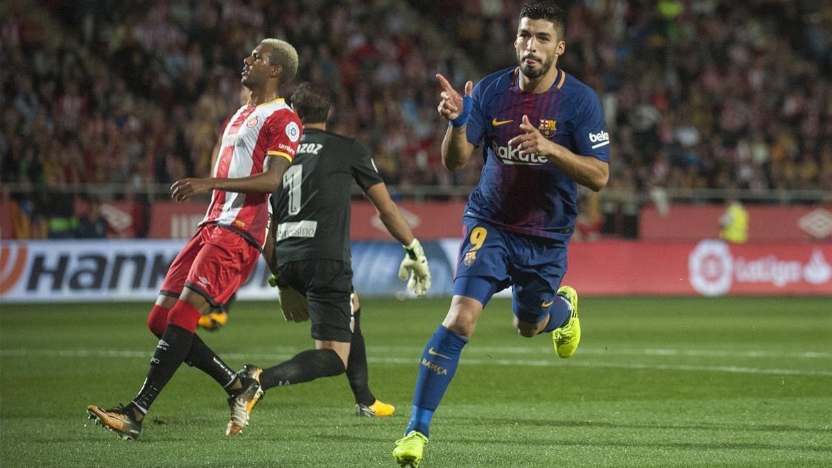 rpaniagua40253152 girona  23 09 2017  deportes    suarez celebrando  el tercer170923232856