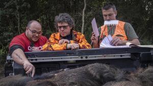 Una de las batidas de caza de jabalíes, realizadas como medida de control sanitario y preventivo por la peste porcina africana, el pasado diciembre de 2025.