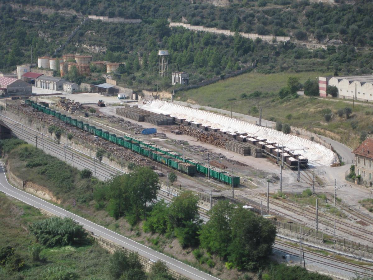 Vista general dels terrenys, a principi d'aquest segle, quan encara funcionava com a estació de mercaderies