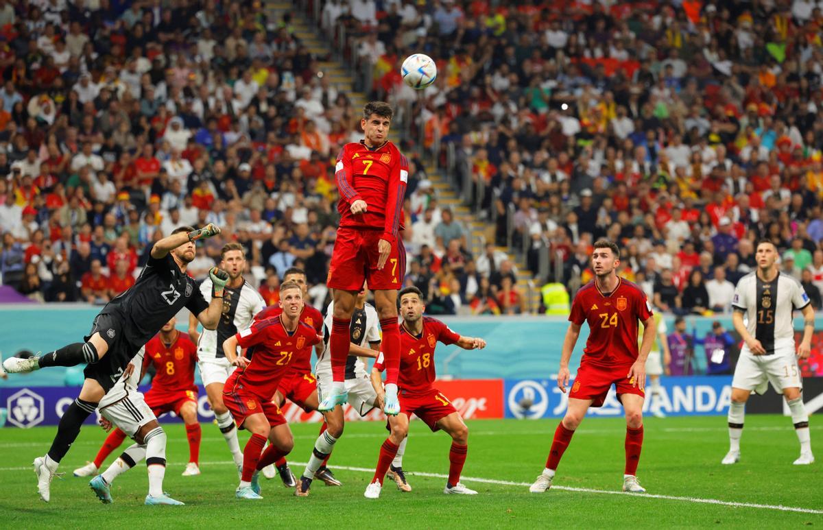 Fase de grupos del Mundial de Fútbol Qatar 2022 entre España y Alemania en el estadio Al Bait en Al Khor (Catar)