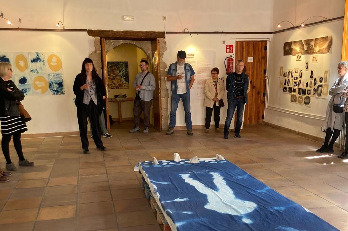 Irene Zottola estuvo en Vilafranca para inaugurar su proyecto 'Piedra sobre piedra'.