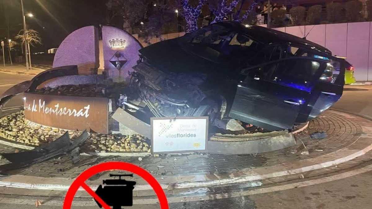 Imatge de l'accident a Olesa de Montserrat.