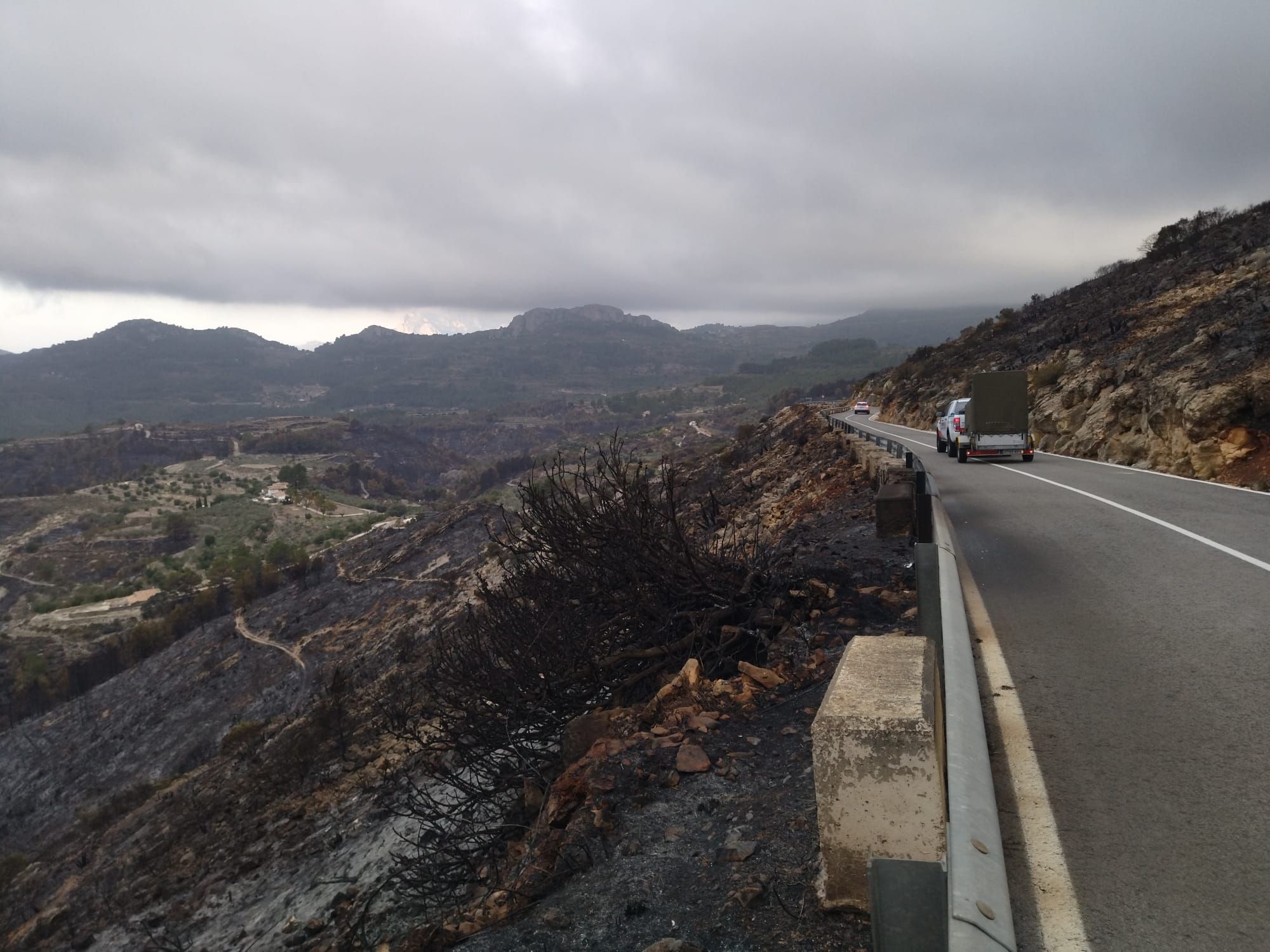 La destrucción del incendio de Tàrbena, en imágenes