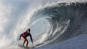 La estadounidense Caroline Marks, reina del surf en los Juegos Olímpicos París 2024