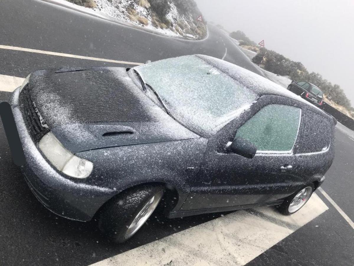 Primera nevada en el Teide