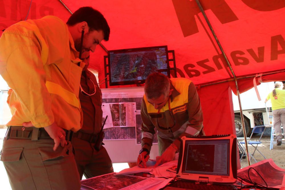 El Infoca realiza un simulacro de incendio entre Benalmádena y Mijas.