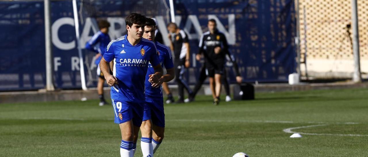 Azón, durante un entrenamiento en la Ciudad Deportiva.