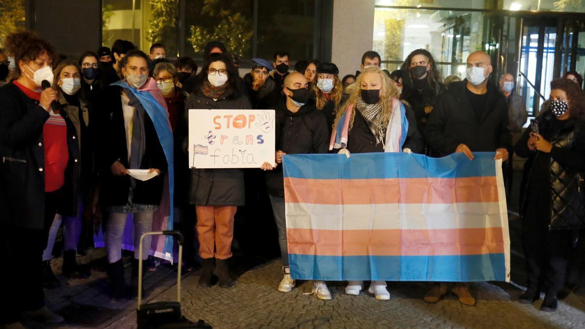Protesta contra la agresión a una joven trans en Lugo.