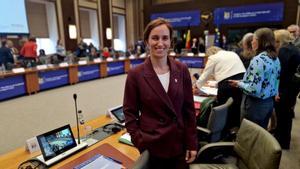 Mónica García, en Bruselas.