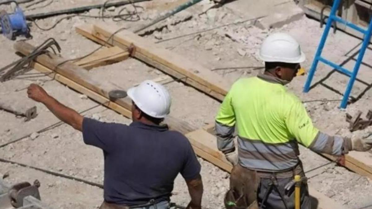 Trabajadores de la construcción.