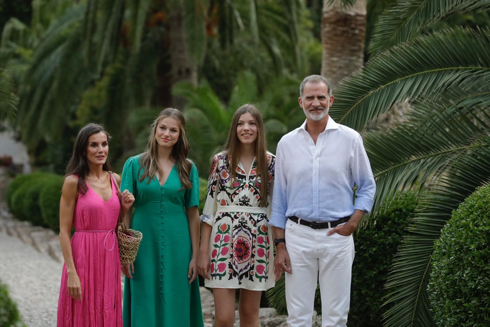Die Königsfamilie besucht die Jardines de Alfabia auf Mallorca
