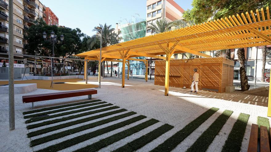 Así ha quedado la plaza Músico Tordera Iñesta de Alicante tras diez meses de reurbanización