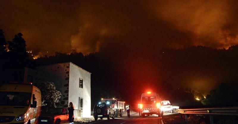 Incendio forestal en la zona de Montaña de Jedey