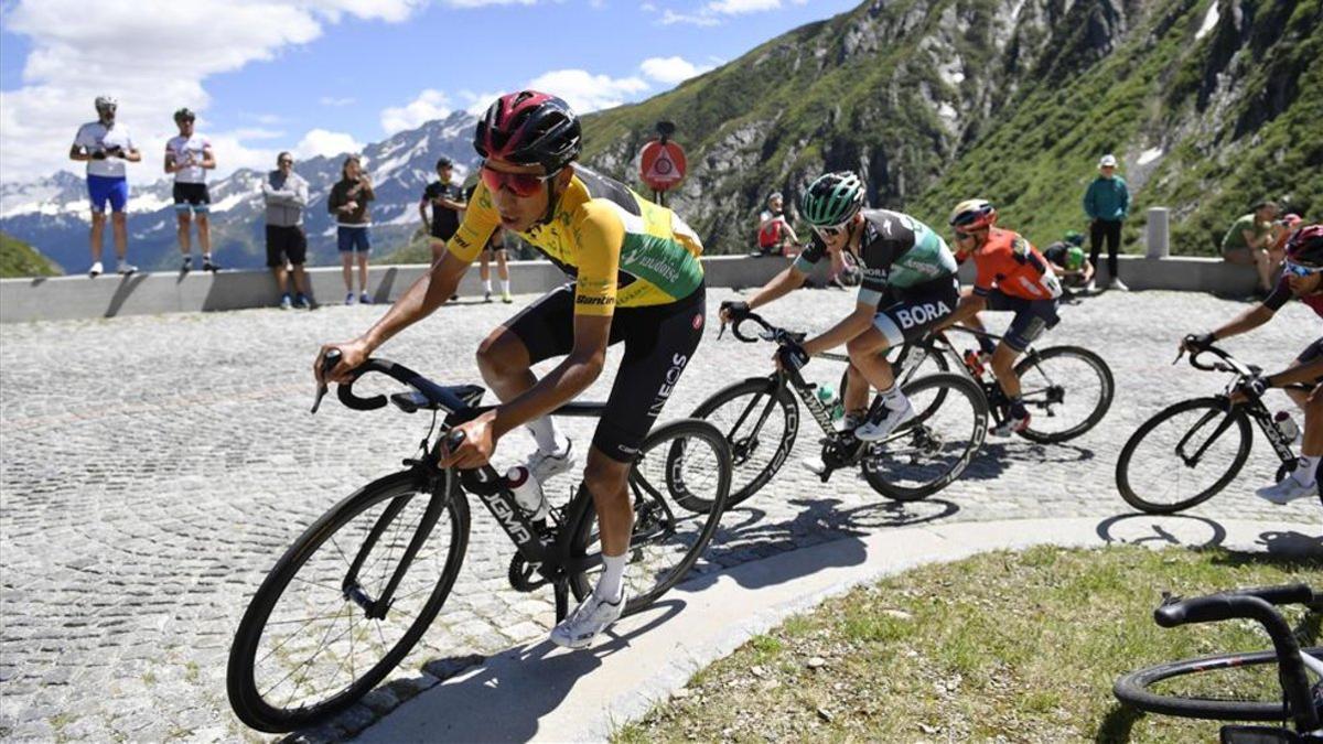 Egan Bernal se exhibió en Suiza