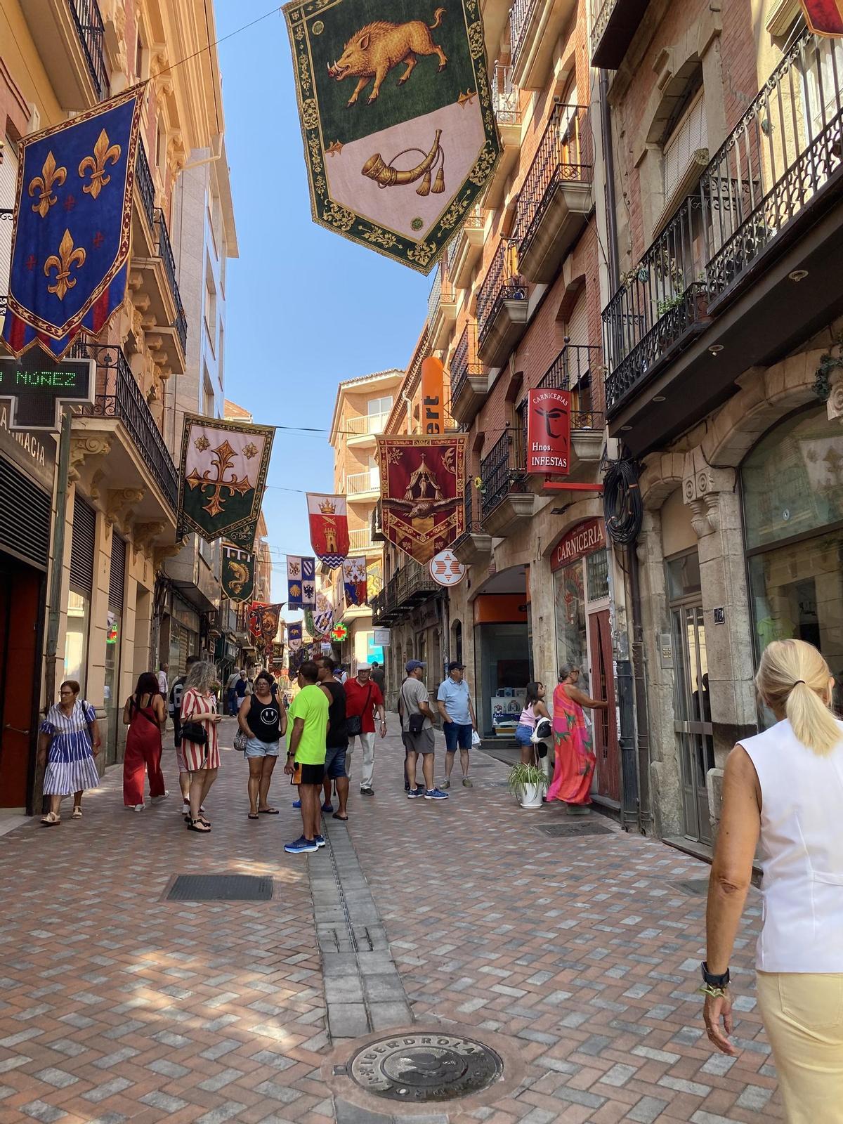Decoración medieval en las calles de Benavente.
